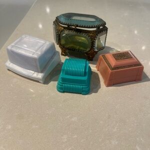 FOUR RARE Vintage Ring Boxes